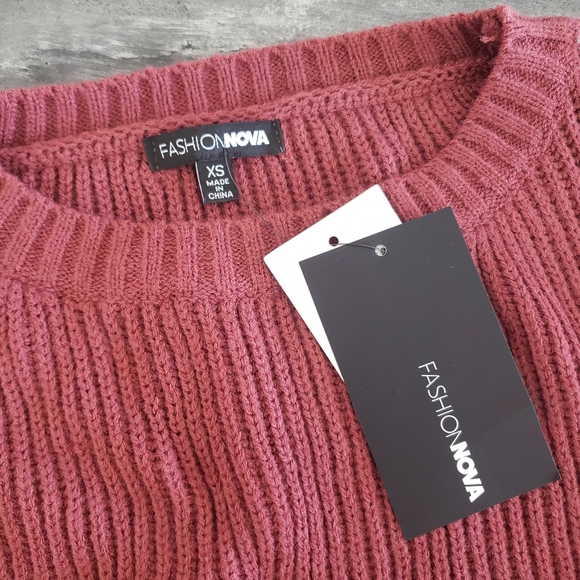 Marsala | FASHION NOVA | Talk Is Cheap Sweater - Picture 3 of 3